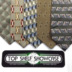 Lot 5 Men's Ties Nature Conservatory Sabatini Blue